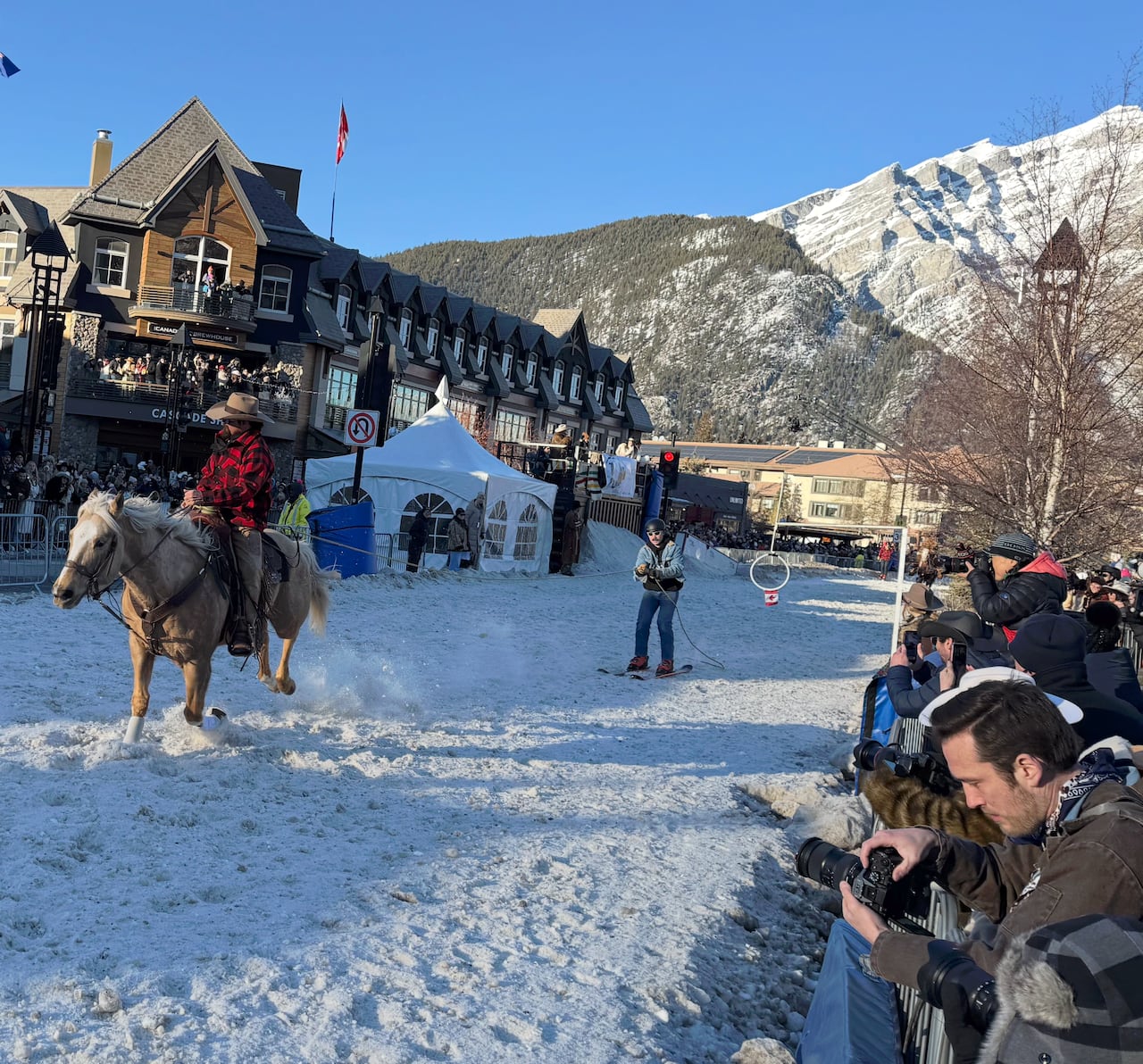 Skijoring dates back to Banff’s winter carnivals in the early 1900s, which is what inspired organizers to revive the event decades later.