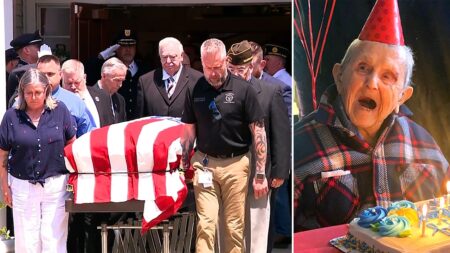 ‘Nobody should go alone’: 1,500 strangers honor WWII veteran with no known family
