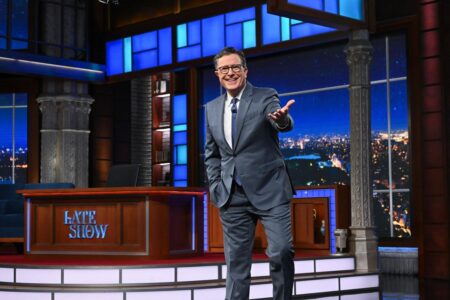 Stars Commemorate Stephen Colbert’s Last Show With First Amendment Video