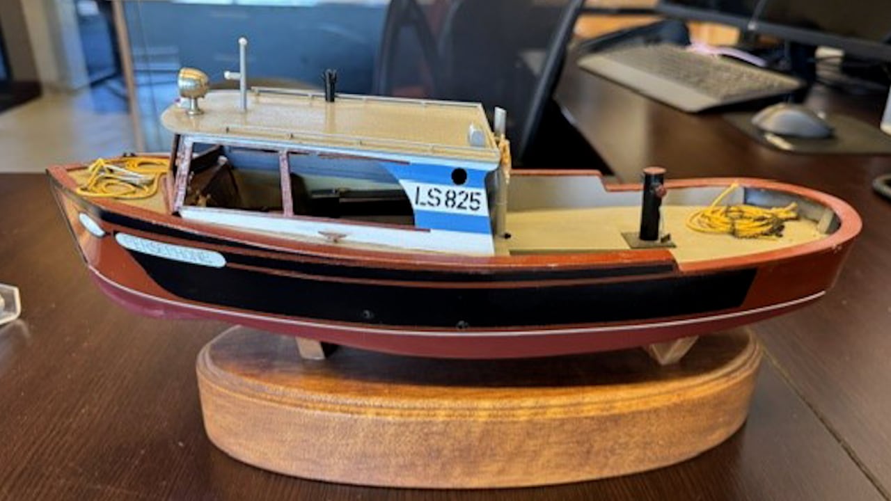 Model of the Persephone boat.