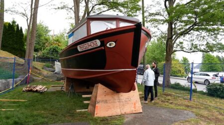 Persephone boat from The Beachcombers restored after heavy damage