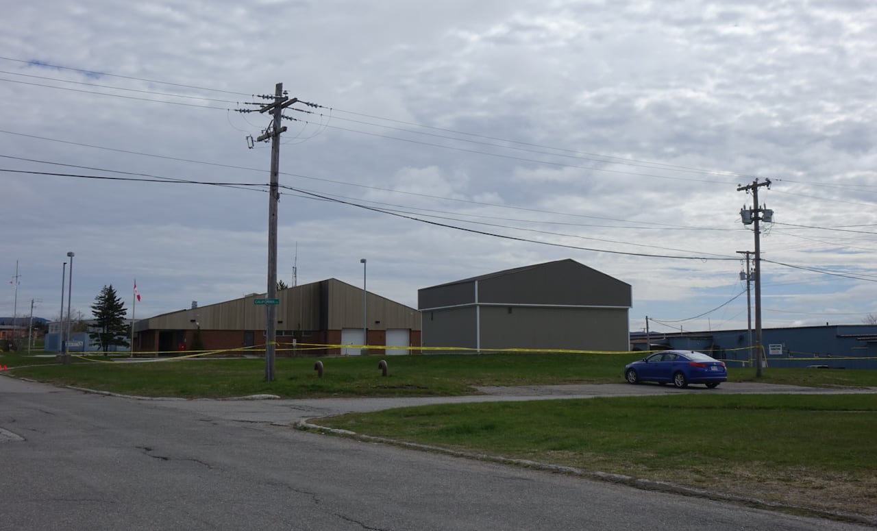 The RCMP detachment in Stephenville, cordoned off with police tape.
