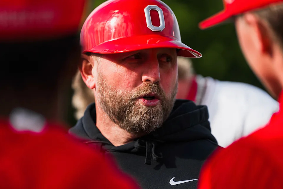 Ohio State baseball head coach Justin Haire led the Buckeyes to an 18-12 Big Ten record in 2026 after five wins in the conference last season.