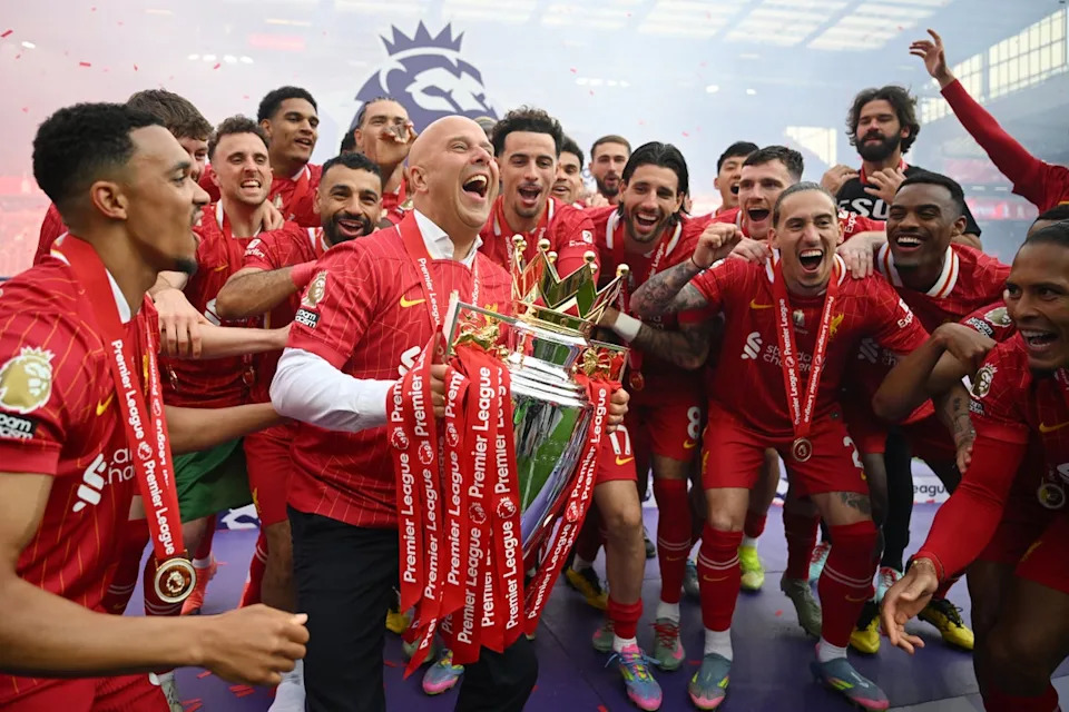 Slot fell from the high of winning the Premier League 12 months ago (Getty)