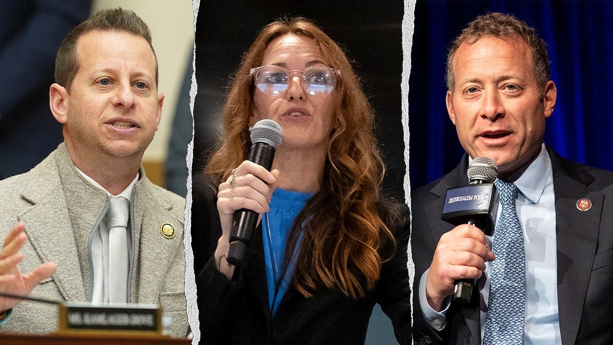 Jared Moskowitz, Maureen Galindo and Josh Gottheimer split image