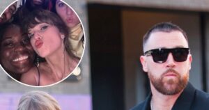 Taylor Swift Snaps Selfies as Travis Kelce’s Date at Chiefs Teammate George Karlaftis’ Wedding