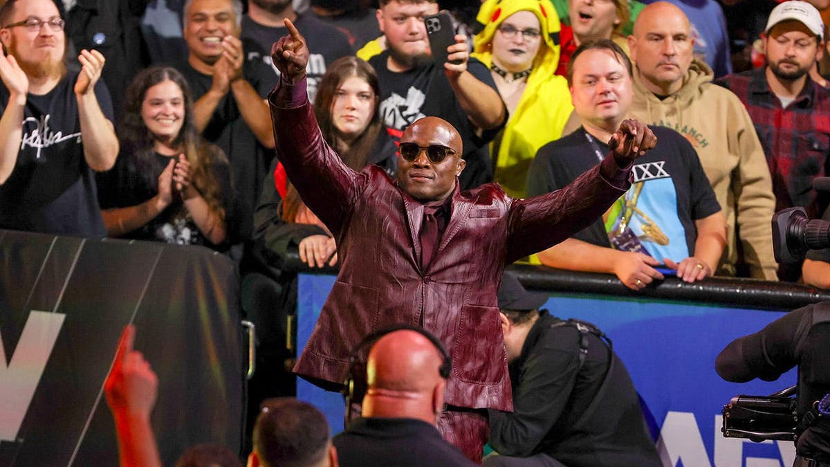 Bobby Lashley walking to the ring during AEW Dynamite in Cleveland, Ohio