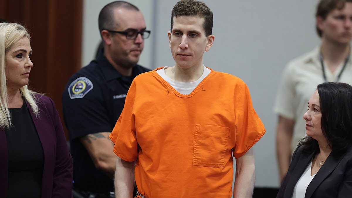 Bryan Kohberger wearing a prison uniform at the Ada County Courthouse in Boise