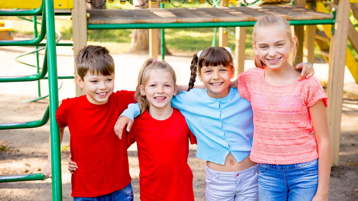 Children playing at playground