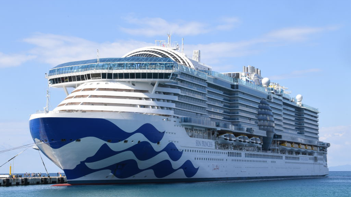 Princess Cruise ship sailing on open water