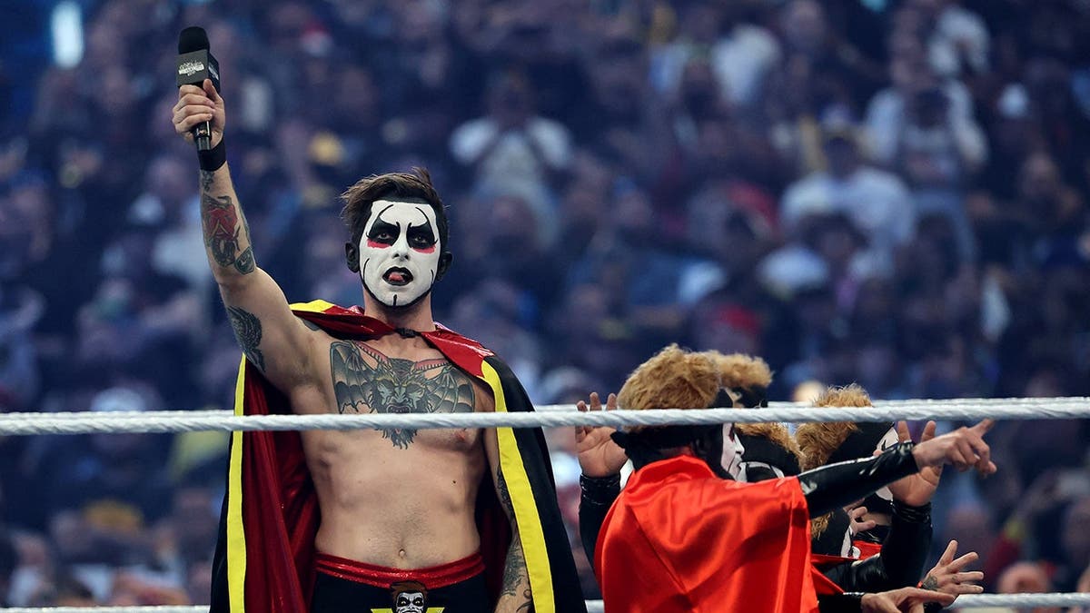 Danhausen standing in wrestling ring at Allegiant Stadium in Las Vegas