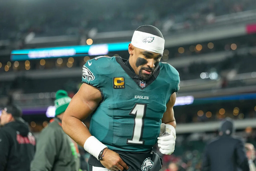 Did Jalen Hurts post about Jaxson Dart’s Trump intro on Instagram?
