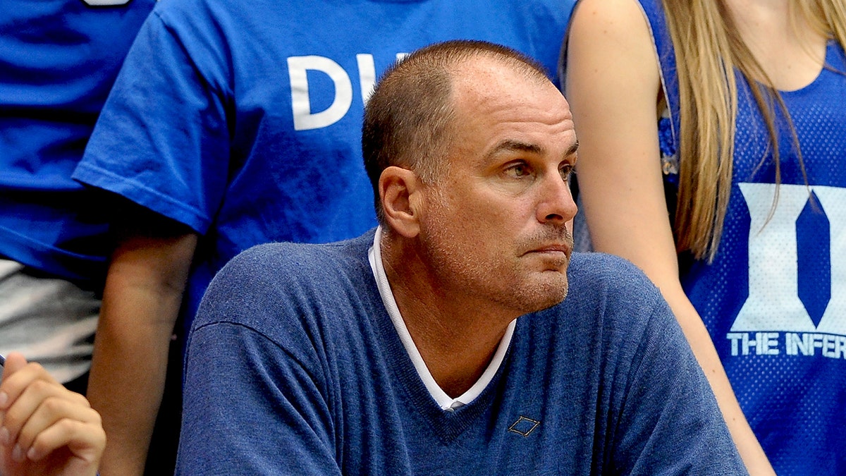Jay Bilas looking on during Countdown to Craziness at Cameron Indoor Stadium