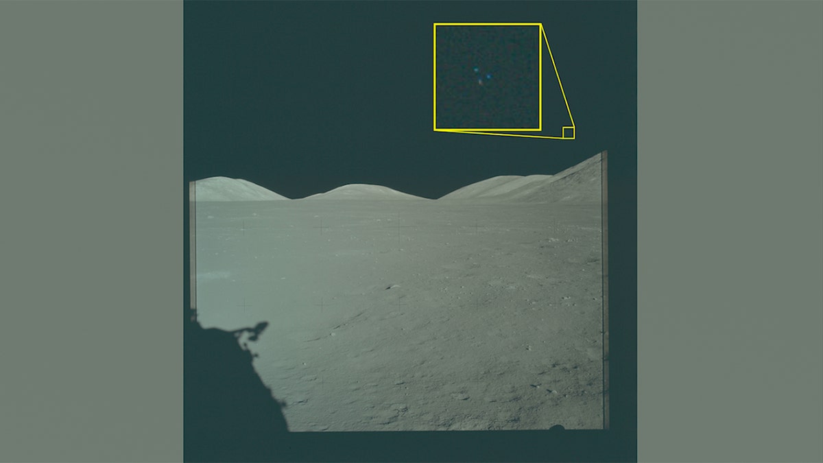 Apollo spacecraft orbiting Earth during NASA mission