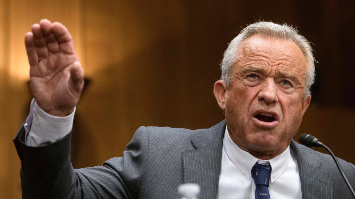 Robert F. Kennedy, Jr., President Trump's nominee to serve as Secretary of Health and Human Services testified during a heated Senate Committee on Health, Education, Labor and Pensions confirmation hearing, on Capitol Hill, Thursday, Jan. 30, 2025, in Washington.