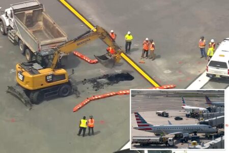 Sinkhole closes busy LaGuardia Airport runway — sparks fears of major delays, cancellations