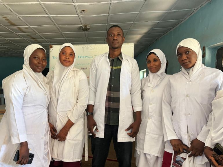 A classroom session at the Women Centre for Continuing Education in northern Nigeria. [Abdulaziz Bagwai /Al Jazeera]