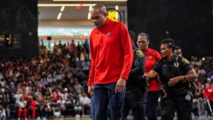 WNBA coach escorted off floor by police officers following intense moment with officials during game