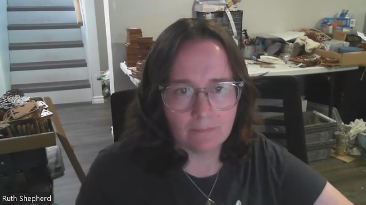 A woman with dark hair