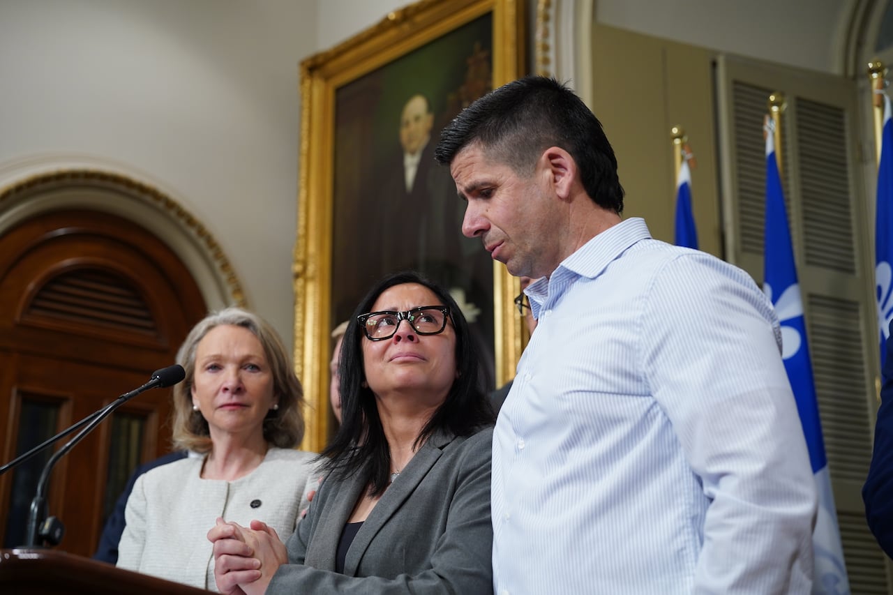 people at podium