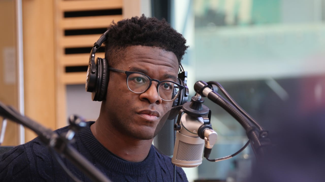 A person in a studio.