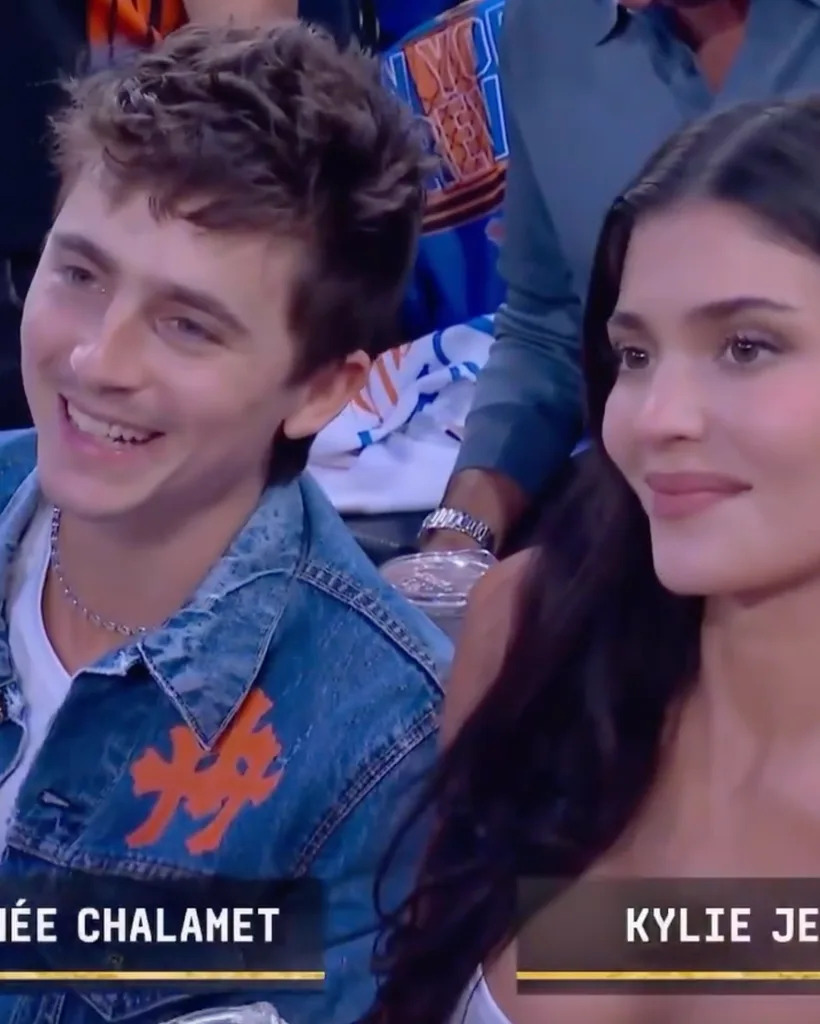 timothee chalamet kylie jenner knicks