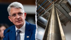 Trump admin unveils 11-foot-tall, AI-designed nuclear test flight vehicle at the Great American State Fair
