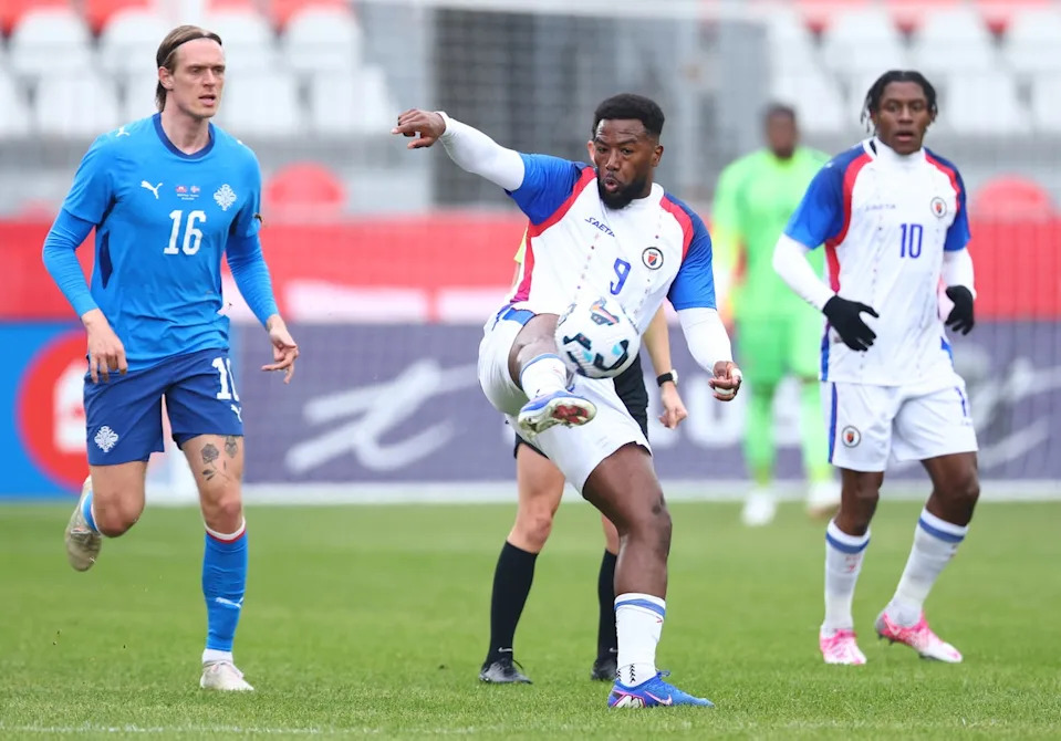 Duckens Nazon is Haiti’s all-time top scorer and will lead the line this summer (Getty)