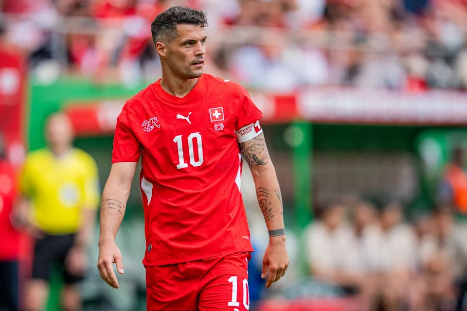 Granit Xhaka will captain Switzerland in his fourth World Cup (Getty)