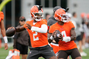 Browns’ QB competition between Deshaun Watson, Shedeur Sanders will likely bleed into training camp, Todd Monken says