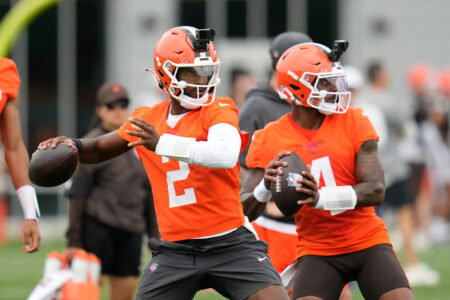Browns’ QB competition between Deshaun Watson, Shedeur Sanders will likely bleed into training camp, Todd Monken says
