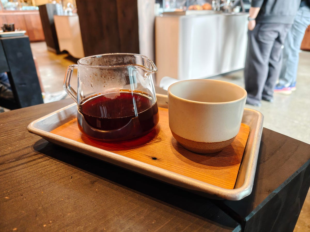 A tray of coffee