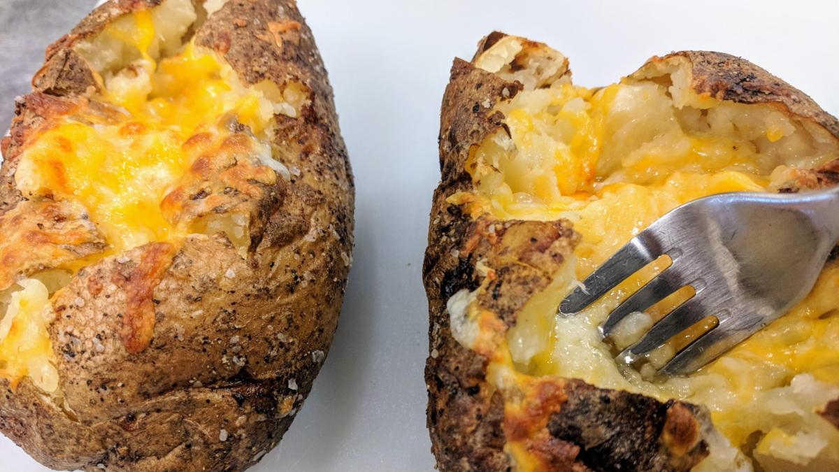 Air fryer baked potatoes