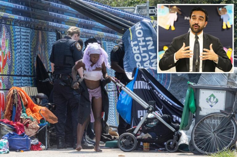 NYC’s vagrant camp near Intrepid growing into skid row as Mamdani’s policy forces cops to stay put