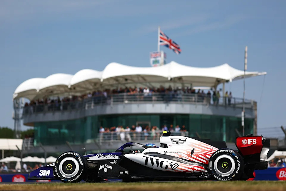 NORTHAMPTON, ENGLAND - JULY 03: Valtteri Bottas of Finland driving the (77) Cadillac F1 Team MAC-26 Ferrari on track during practice ahead of the F1 Grand Prix of Great Britain at Silverstone Circuit on July 03, 2026 in Northampton, England.