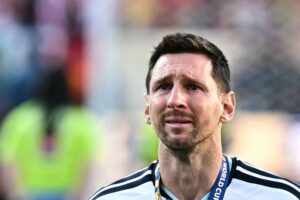 Lionel Messi breaks down as Argentina lose out on World Cup history to Spain
