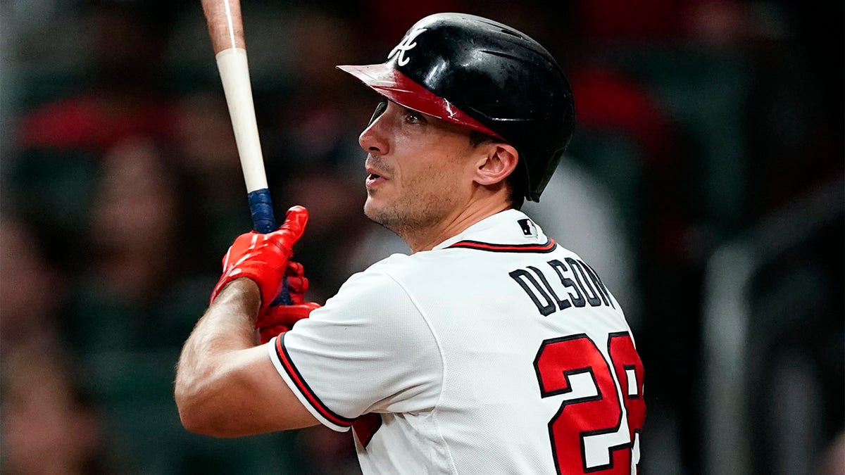 Atlanta Braves' Matt Olson hits a two-run home run