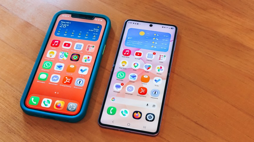 iPhone 12 Pro Max with Galaxy Z Flip 8