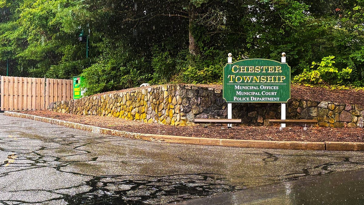 image shows Chester Township sign