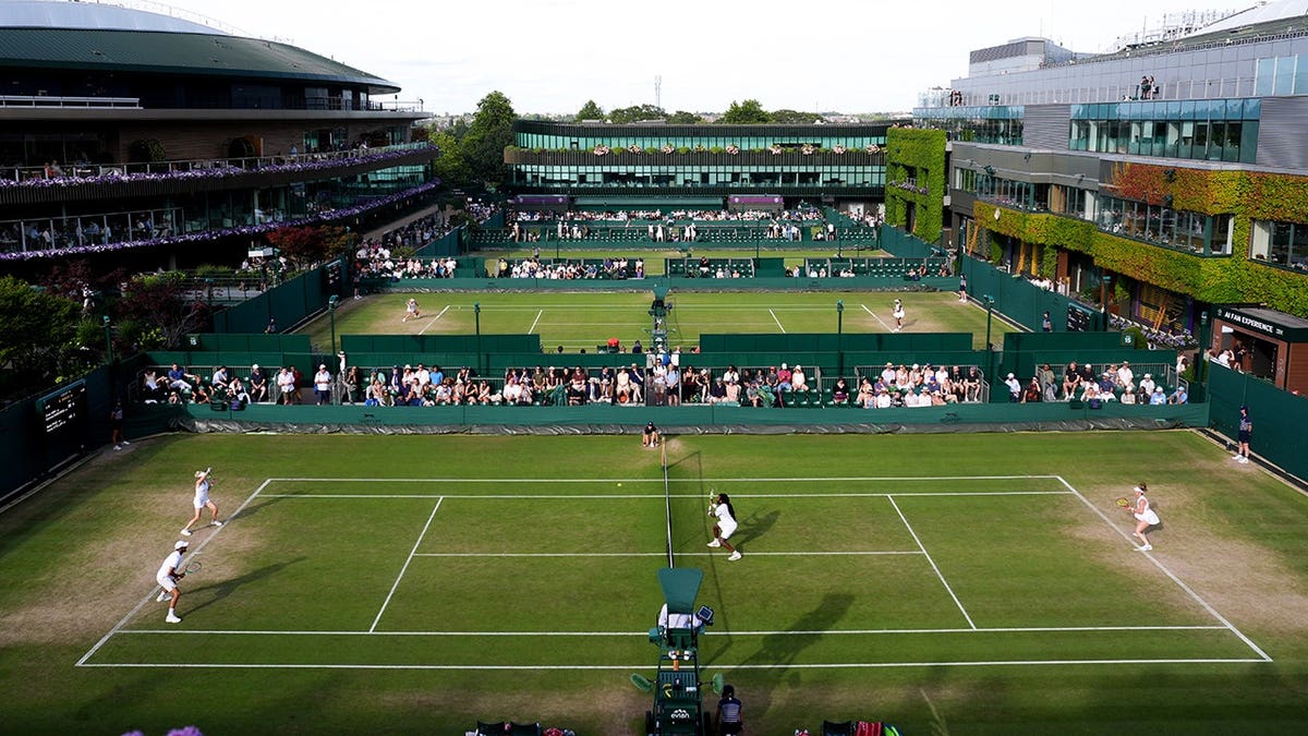 General view of Wimbledon tournament