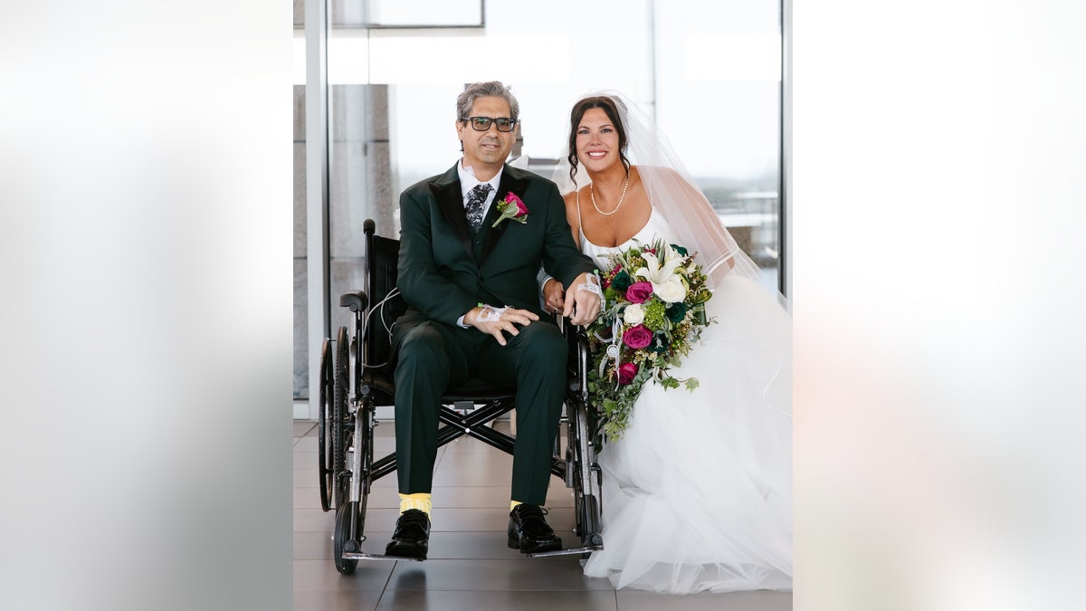 Rick Nelson pictured with his daughter on her wedding day at Cleveland Clinic