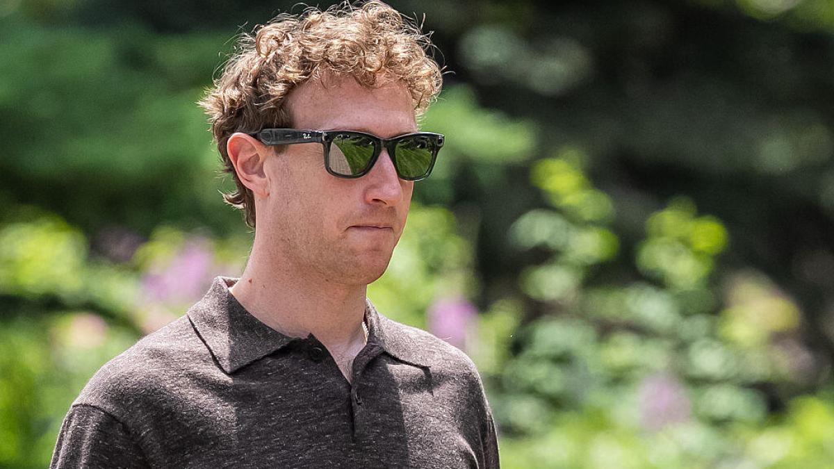 Close up shot of Mark Zuckerberg wearing sunglasses