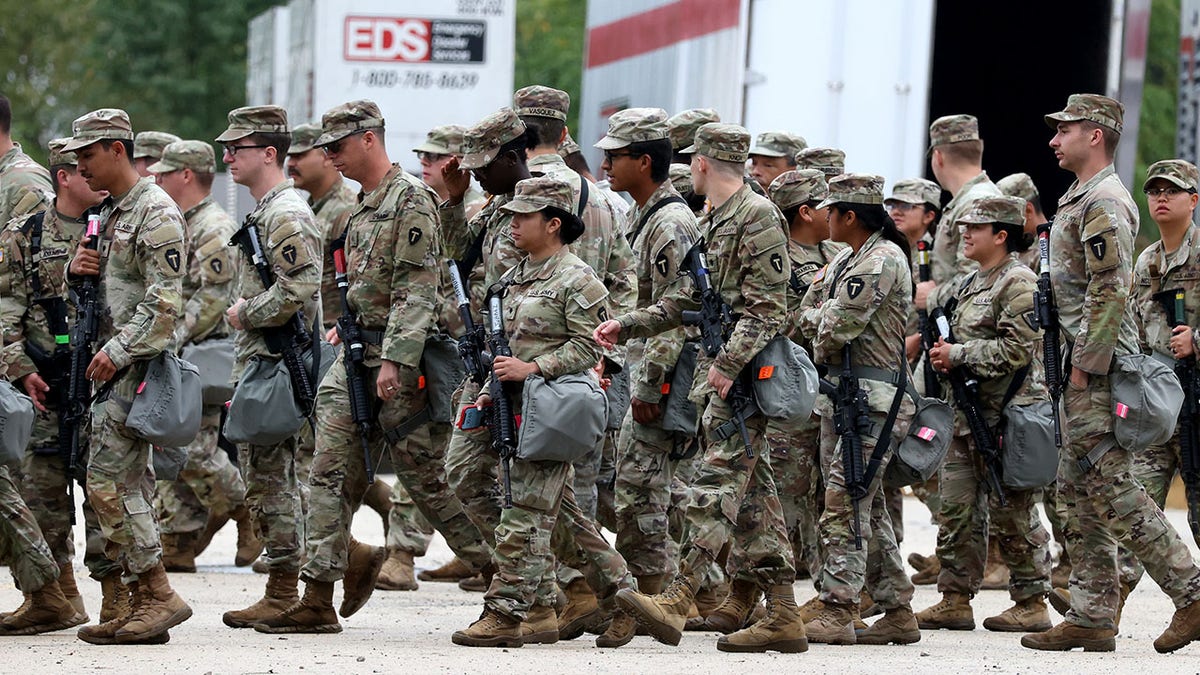 National Guard troops in Illinois
