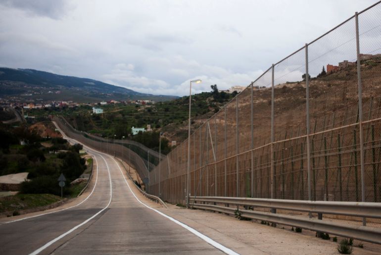 A view of the border fence separating the Spanish enclave of Melilla from Morocco in North Africa [File: AP Photo]