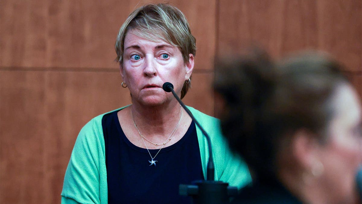 Susan Clancy testifying in court.