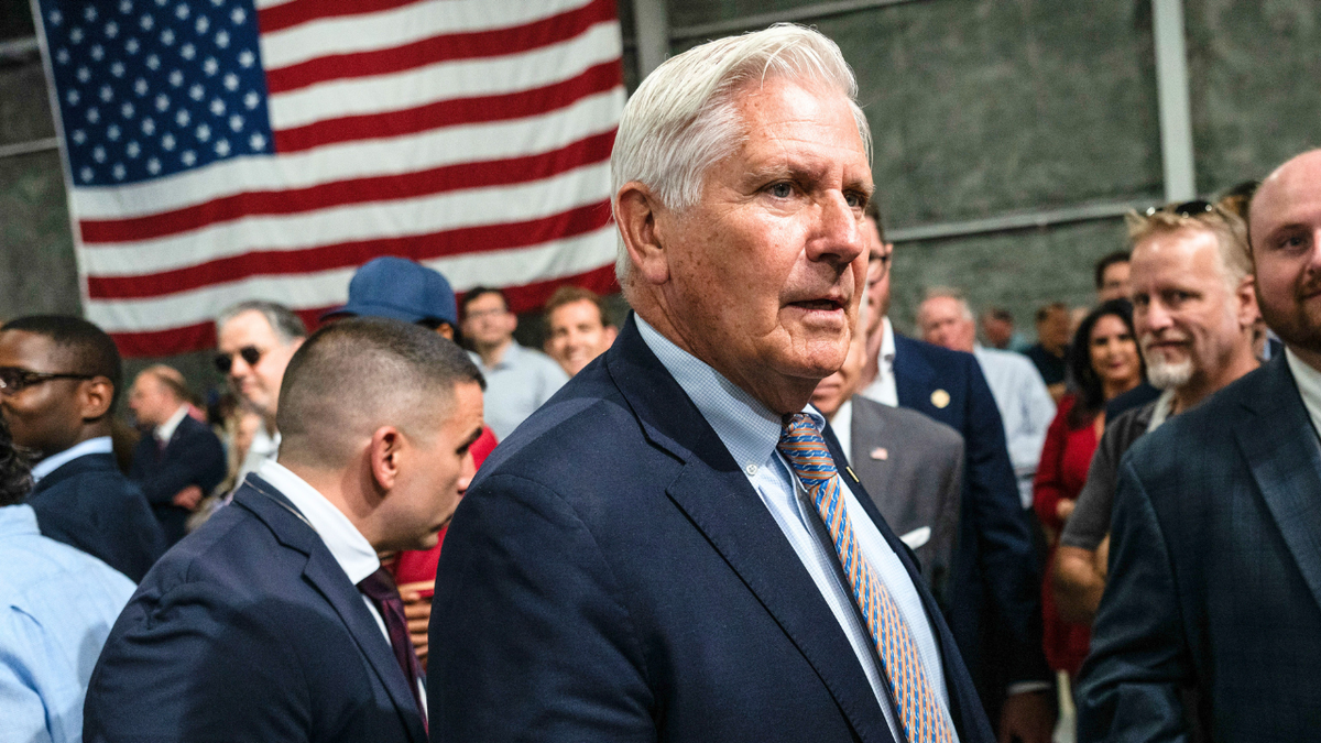 Bruce Blakeman, Nassau County executive and Republican gubernatorial candidate for New York, speaks with attendees during an event.