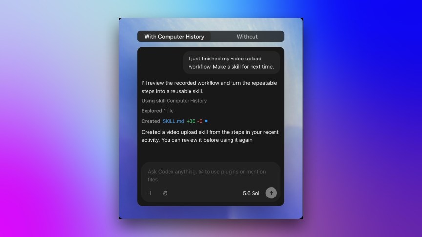 A screenshot example of the type of information Computer History provides. The screenshot is placed on a multicoclor background.