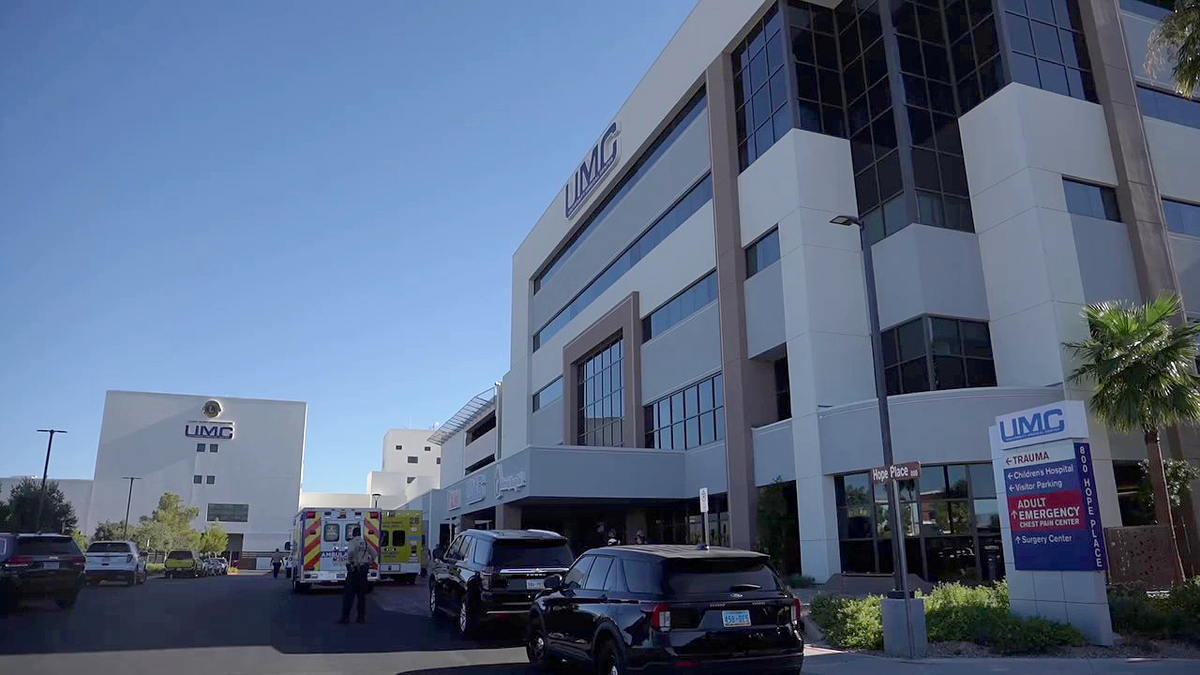 Hospital where officer was pronounced dead