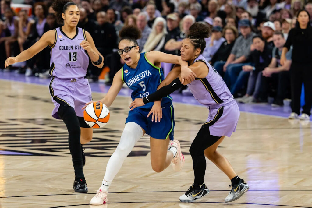 Lynx star Olivia Miles leaves win over Valkyries early with awkward ankle injury