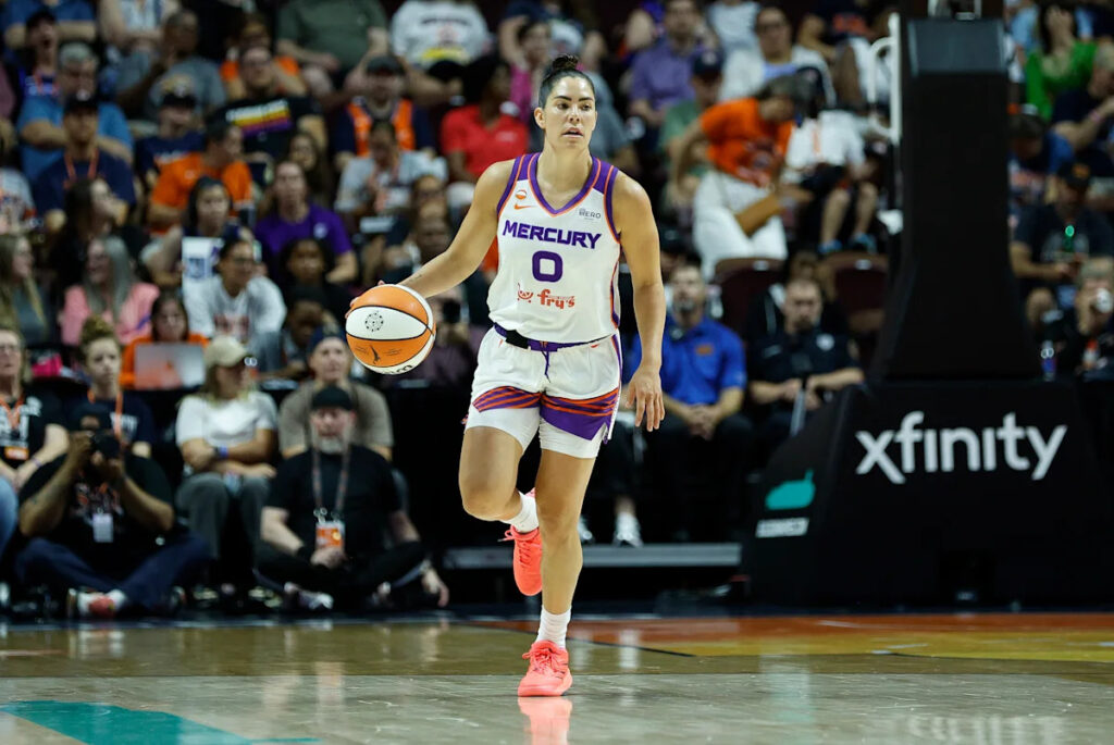 Mercury G Kelsey Plum left Sunday’s loss to Mystics early with ‘left calf tightness’